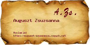 Auguszt Zsuzsanna névjegykártya