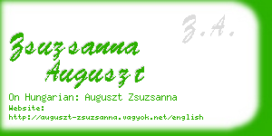 zsuzsanna auguszt business card